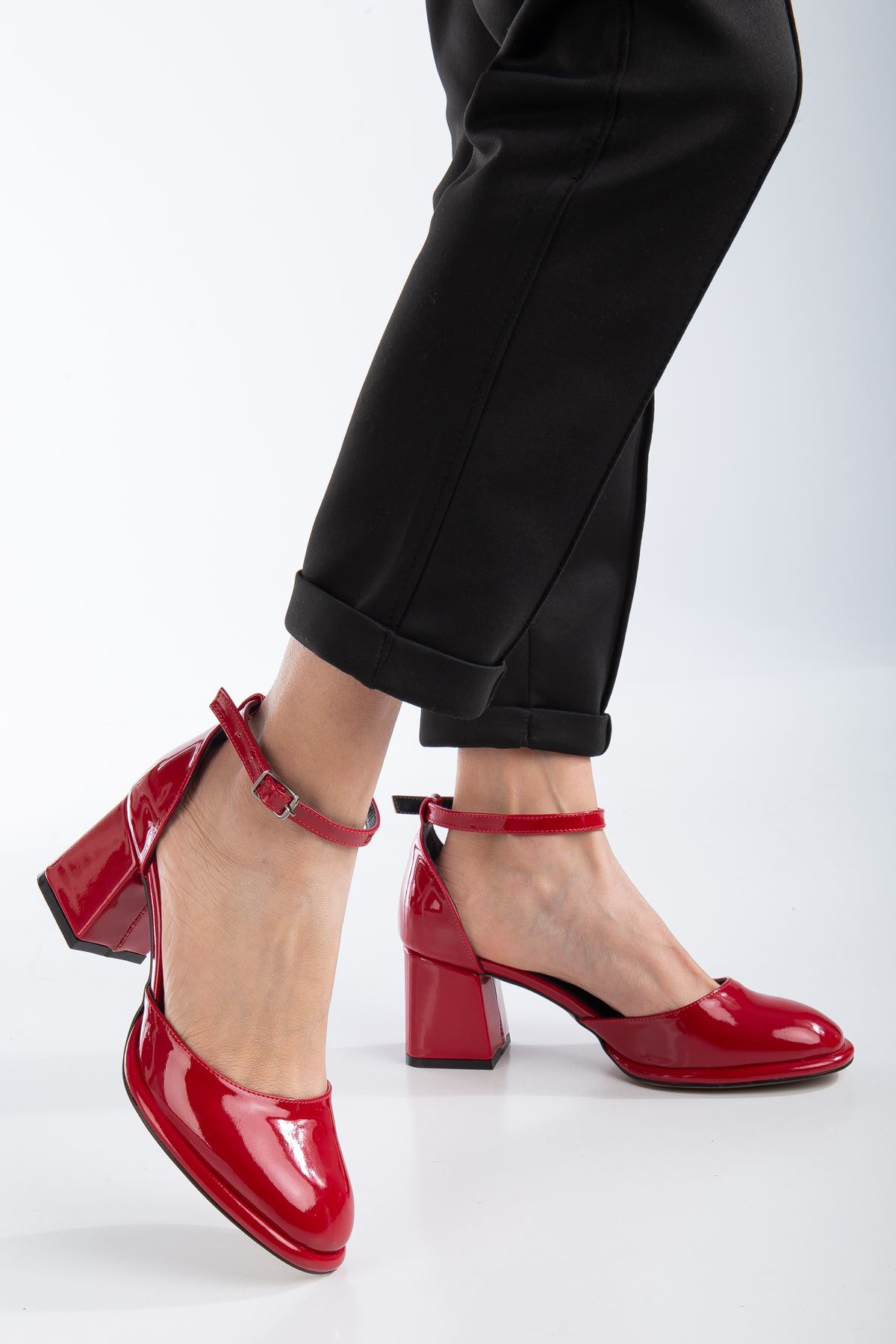Helen Platform Topuk  Rugan Ayakkabı Kırmızı