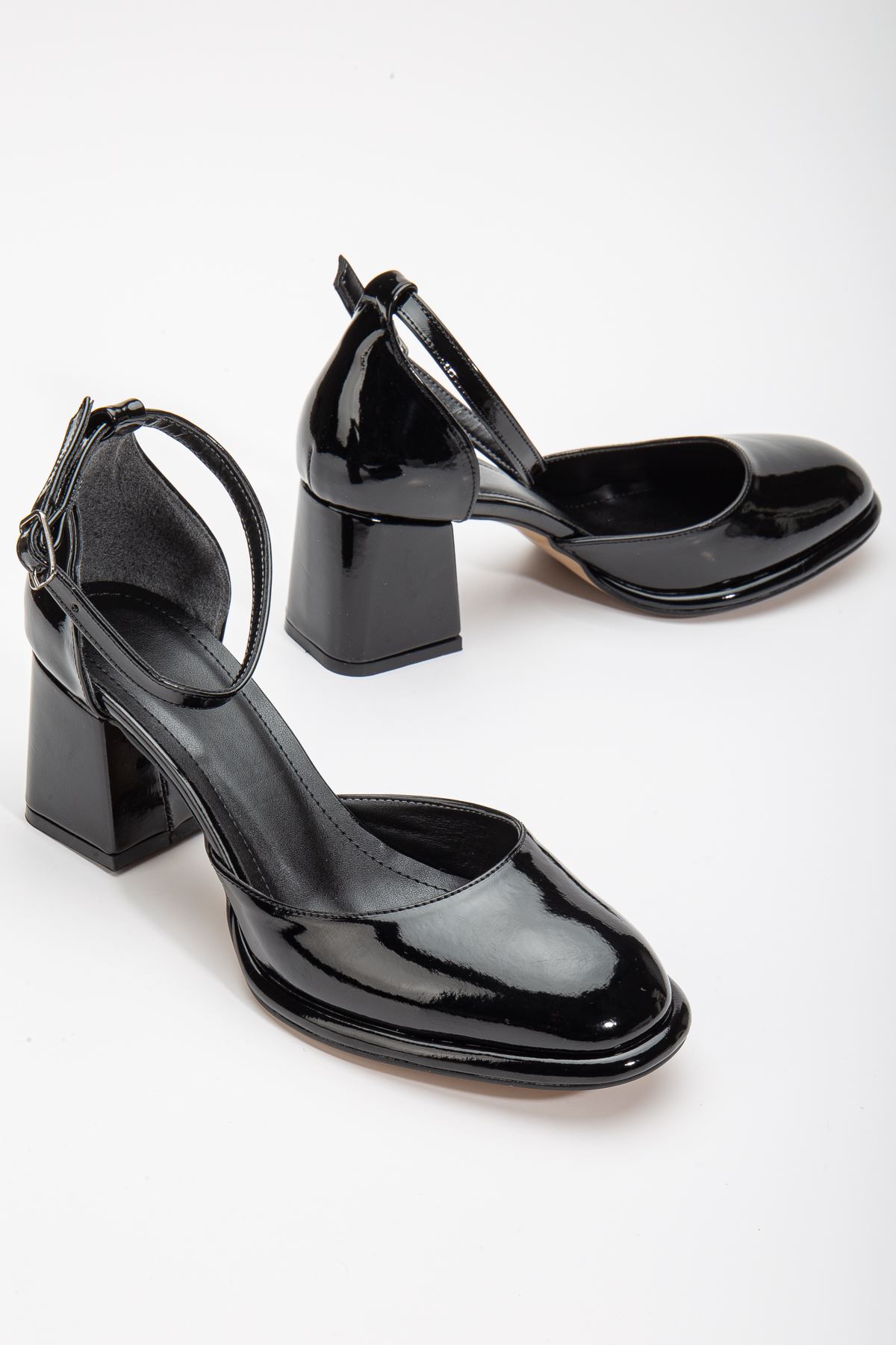 Helen Platform Topuk  Rugan Ayakkabı Siyah