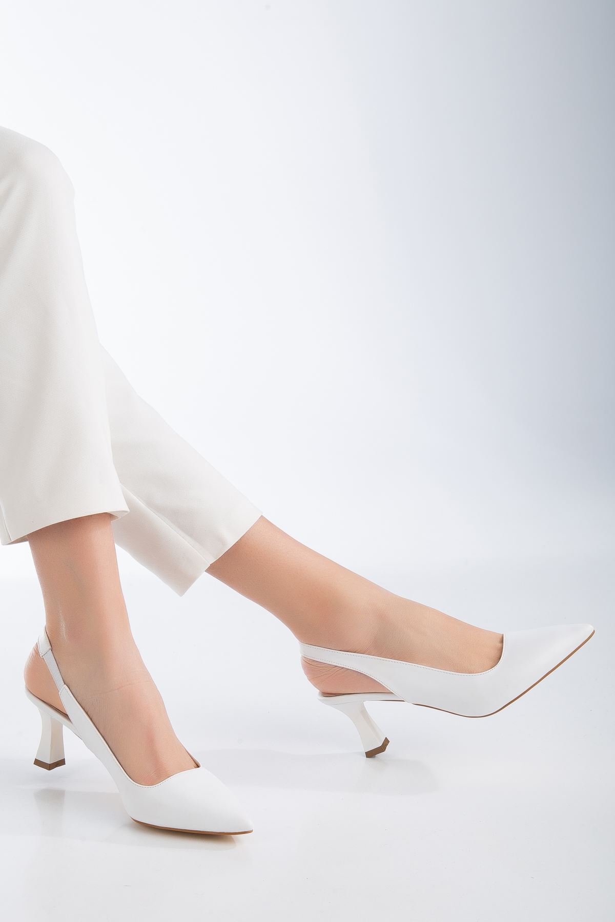 Sevra Topuklu Ayakkabı Beyaz
