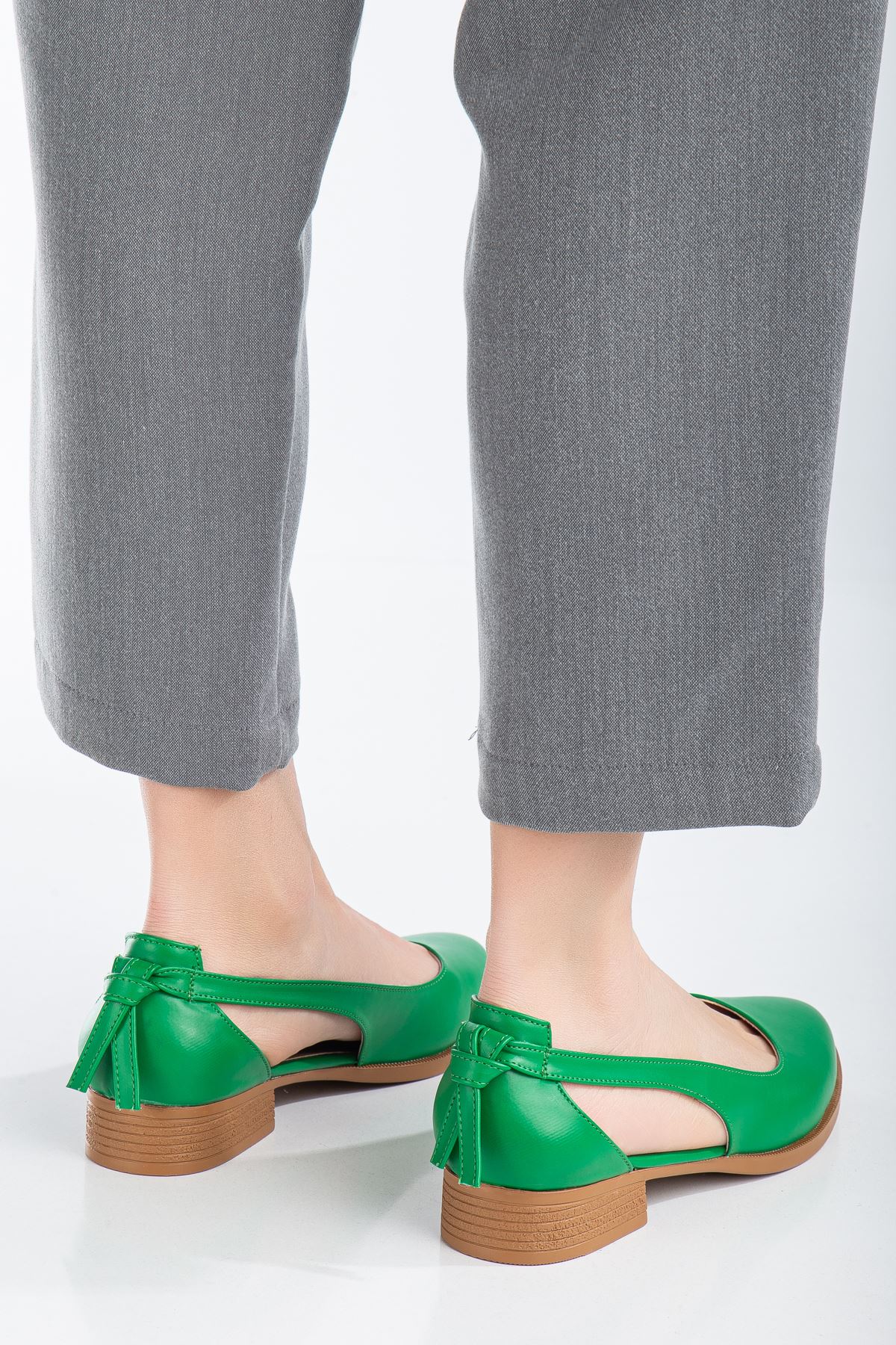 Volpen Cilt Kısa Topuk Ayakkabı Yeşil