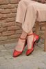 Rayna Kısa Topuk  Cilt Ayakkabı Kırmızı