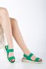 MSK0013 Lastikli Sandalet Yeşil